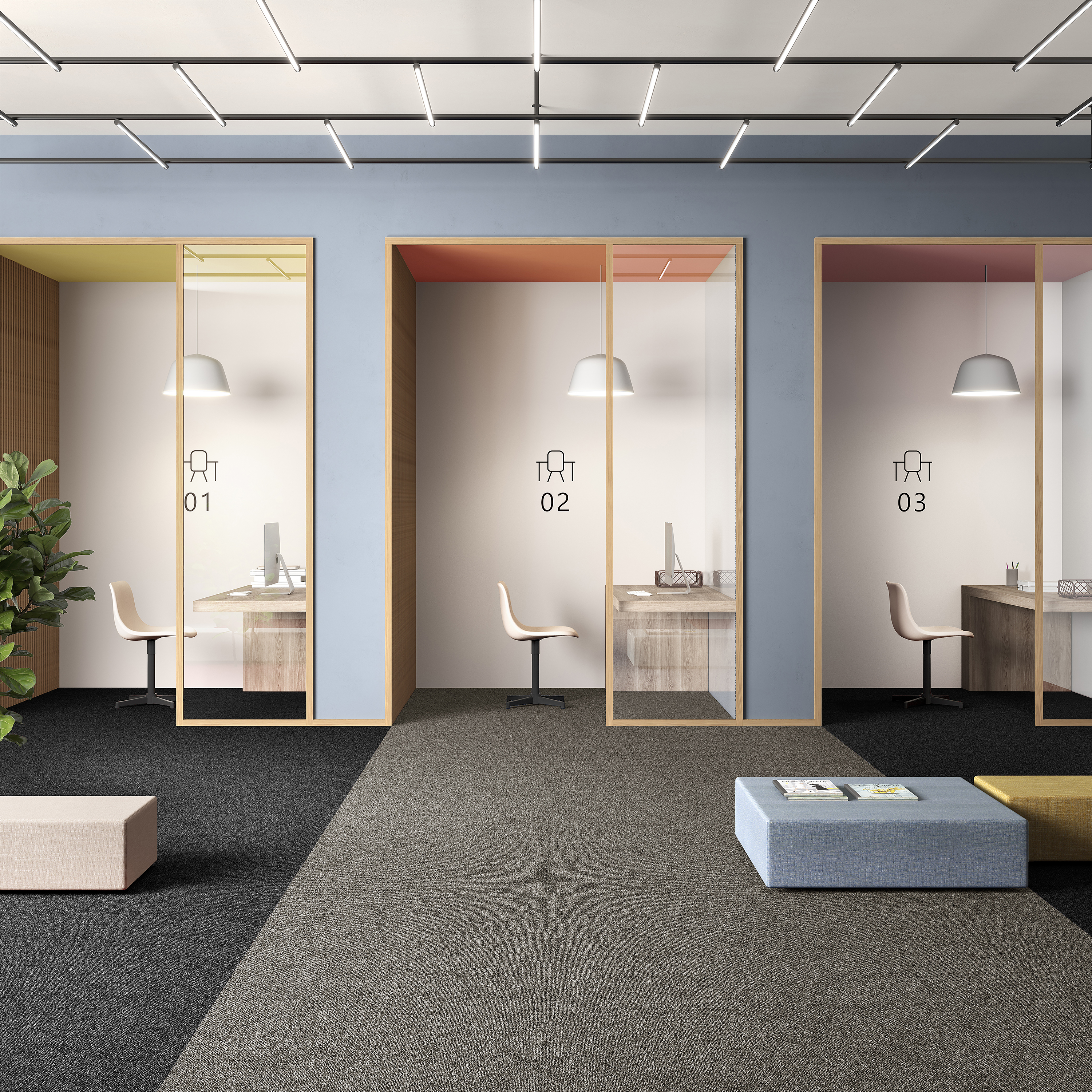 Ковровая плитка Medusa Tile 40 (500*500*5 мм) — купить в Ставрополе