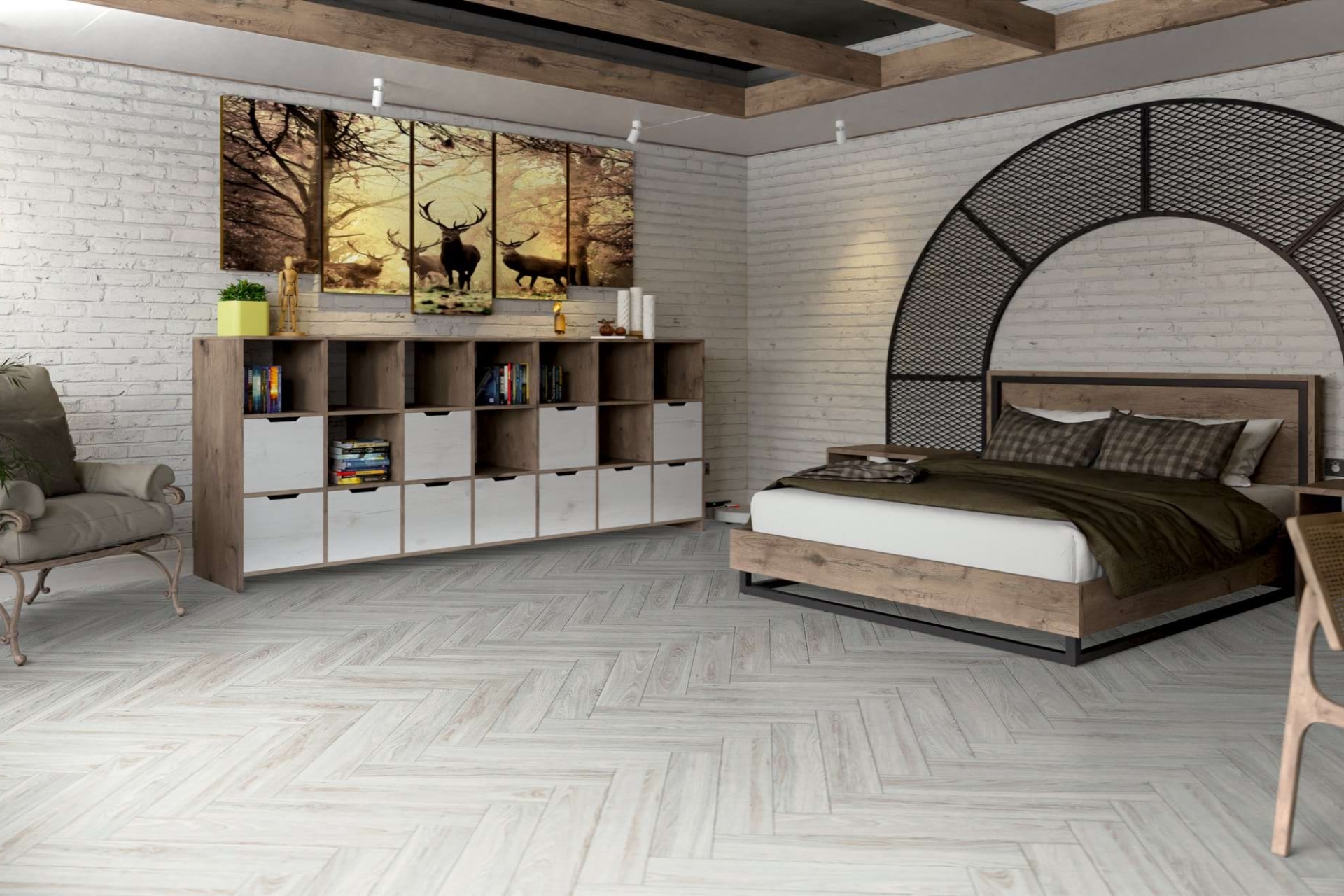 Инженерный паркет «Damy Floor» Ванильный (укладка елочкой) — купить в Ставрополе