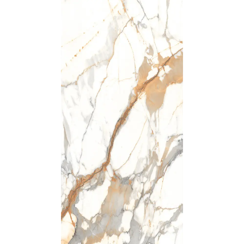 Керамогранит "Sonex" Carrara Volga Glossy полированный 60x120 см 1.44 м2 цвет белый с серо-бежевыми прожилками — купить в Ставрополе