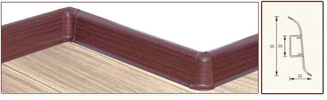 Плинтус "Идеал" пластиковый Комфорт Дуб пепельный (2500*22*55 мм) — купить в Ставрополе