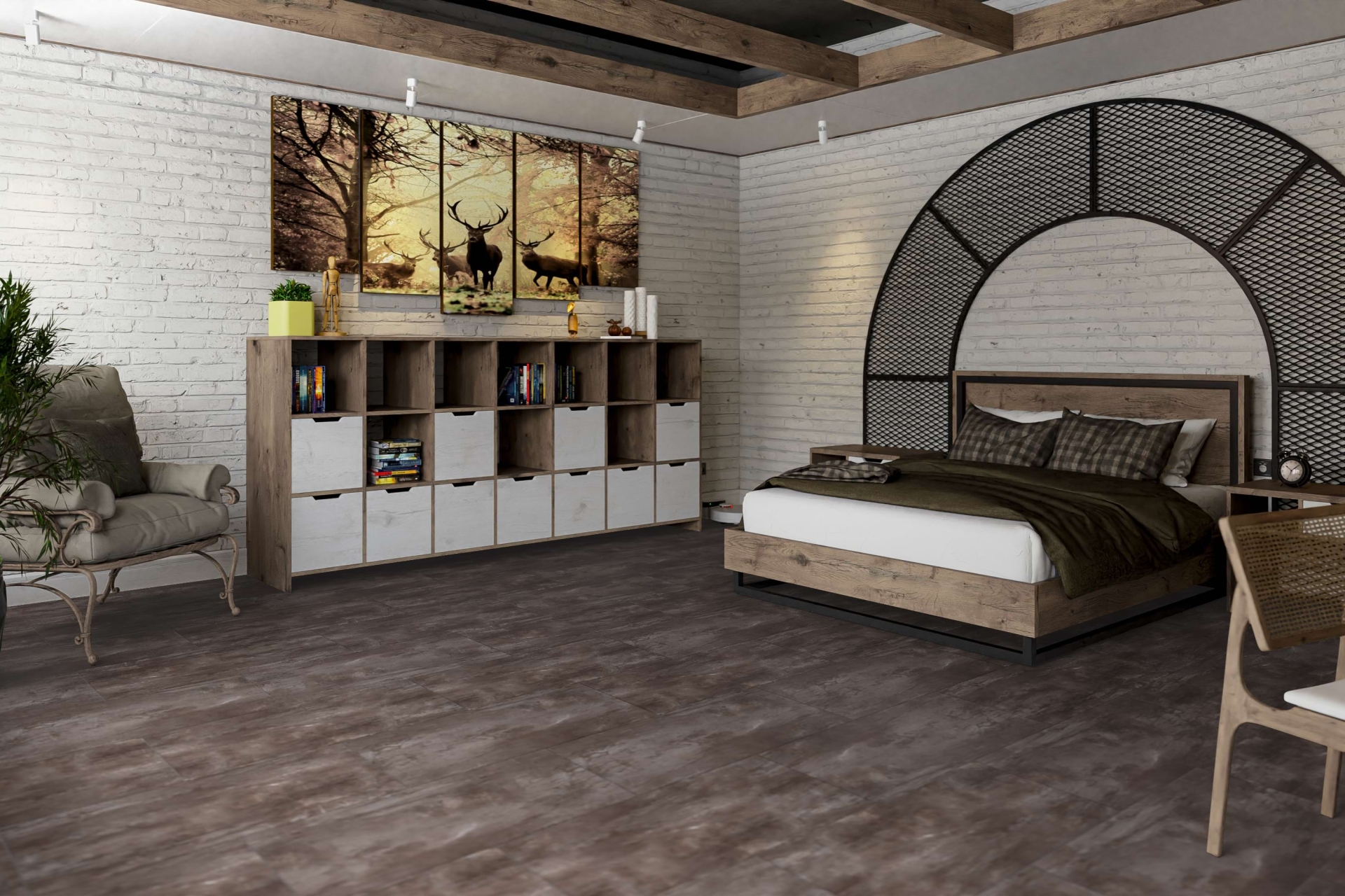 Усовершенствованная кварц-виниловая плитка «Damy Floor» Вайсхорн (912,4*455,2*2,5 мм) — купить в Ставрополе