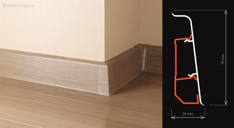 Плинтус "Arbiton" Indo Дуб Бурбон (2500*26*70 мм) — купить в Ставрополе