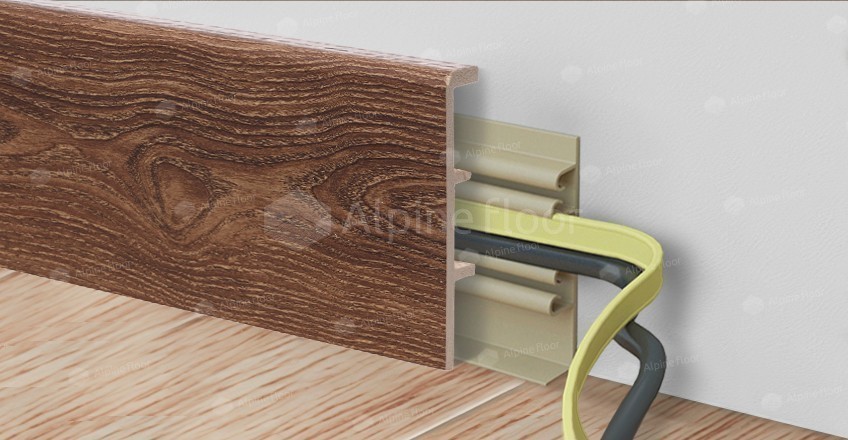 Напольный плинтус Rico Concept 80 Дуб миндальный (2200*20*80 мм) — купить в Ставрополе