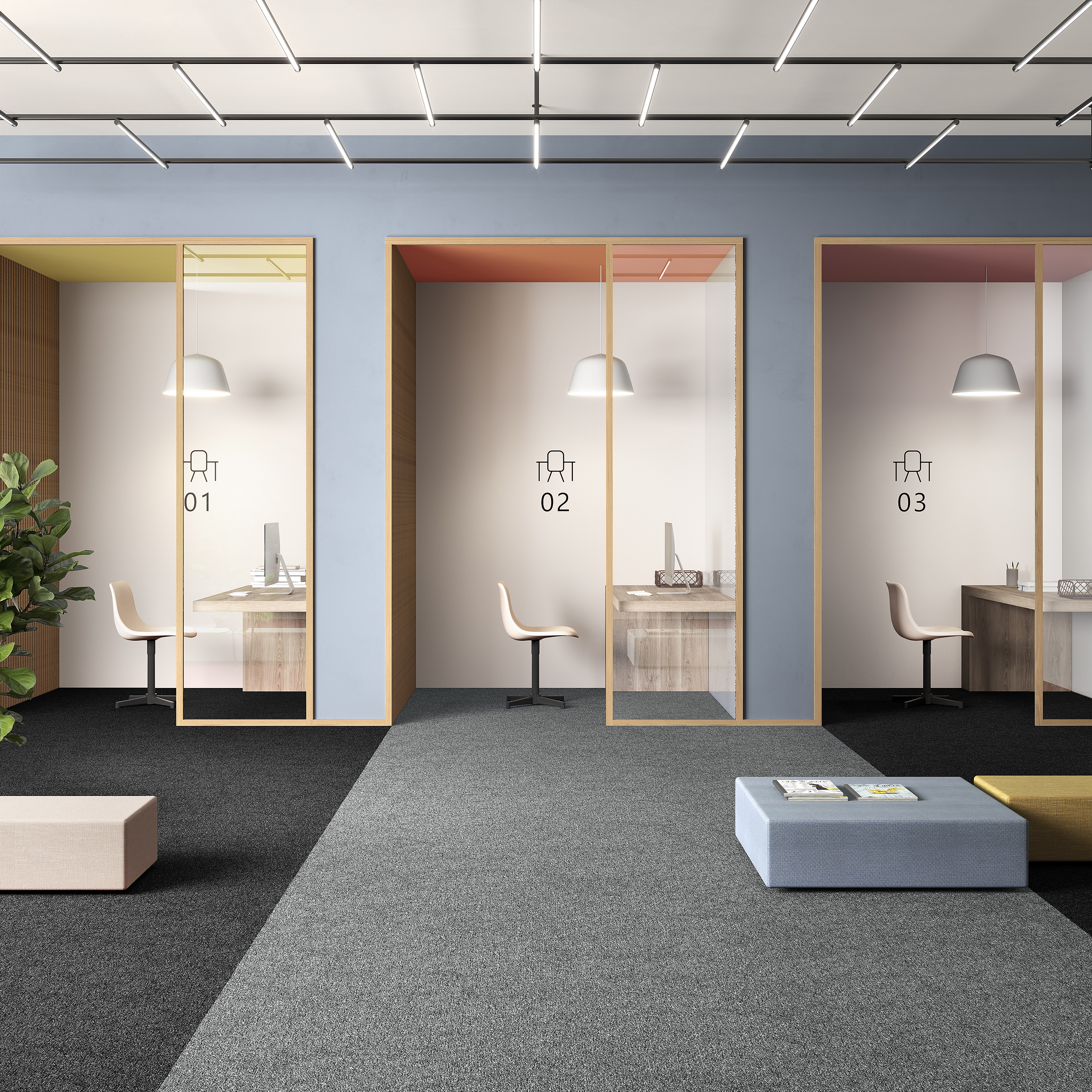 Ковровая плитка Medusa Tile 90 (500*500*5 мм) — купить в Ставрополе